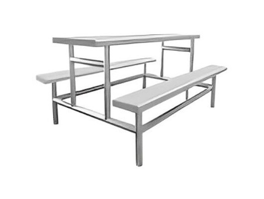 不銹鋼長條凳餐桌椅