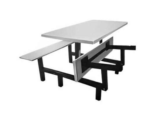 不銹鋼折疊長條餐桌椅